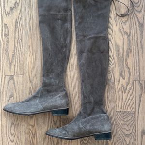 Stuart Weitzman 
​Suede Over The Knee Boots - Gray